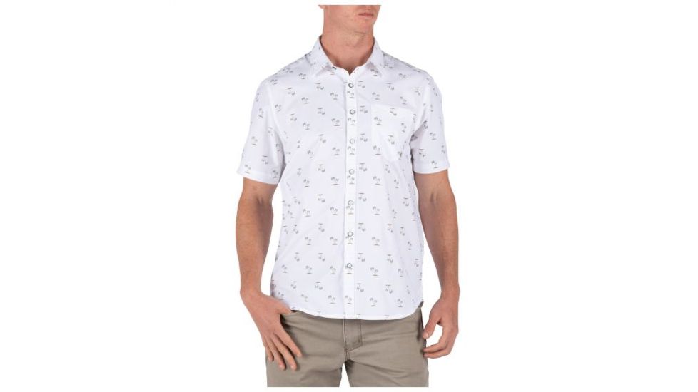5.11 Tactical Life's a Breach Short Sleeve Shirt - Men's, White, Medium, 71385-010-M