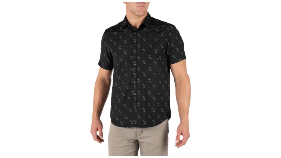 5.11 Tactical Life's a Breach Short Sleeve Shirt - Men's, Black, Large, 71385-019-L