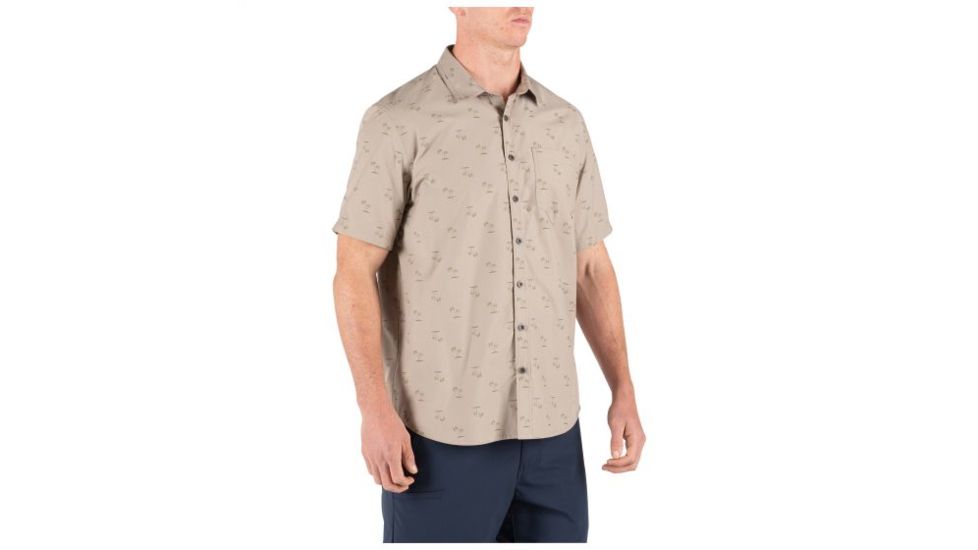 5.11 Tactical Life's a Breach Short Sleeve Shirt - Mens, Khaki, Extra Small 71385-055-XS