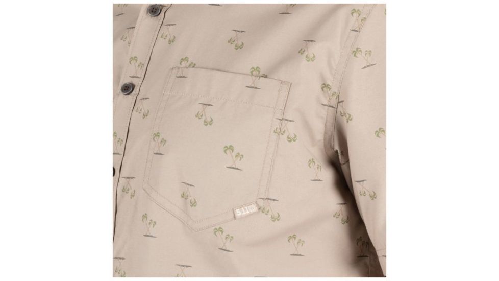 5.11 Tactical Life's a Breach Short Sleeve Shirt - Mens, Khaki, Extra Small 71385-055-XS