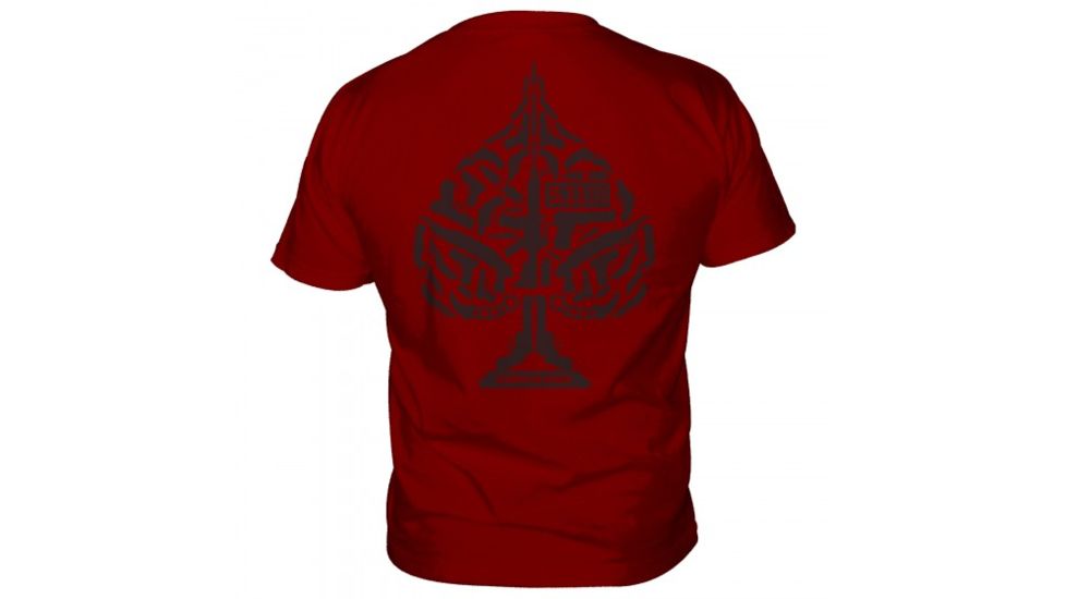 5.11 Tactical Logo T Shirt Sleeve Ace Of Blades, Cardinal, XL 41006CF-470-XL