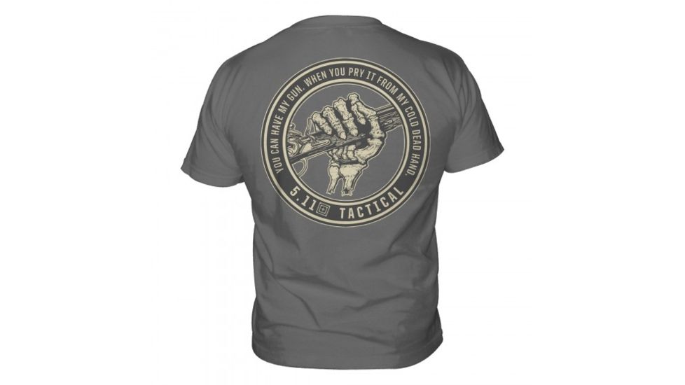 5.11 Tactical Logo T Shirt Sleeve Cold Hands, Charcoal, L 41006BX-18-L