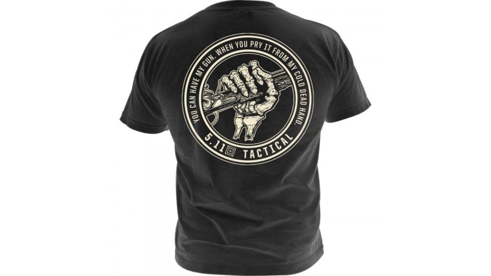 5.11 Tactical Logo T Shirt Sleeve Cold Hands, Black, XL 41006BX-019-XL