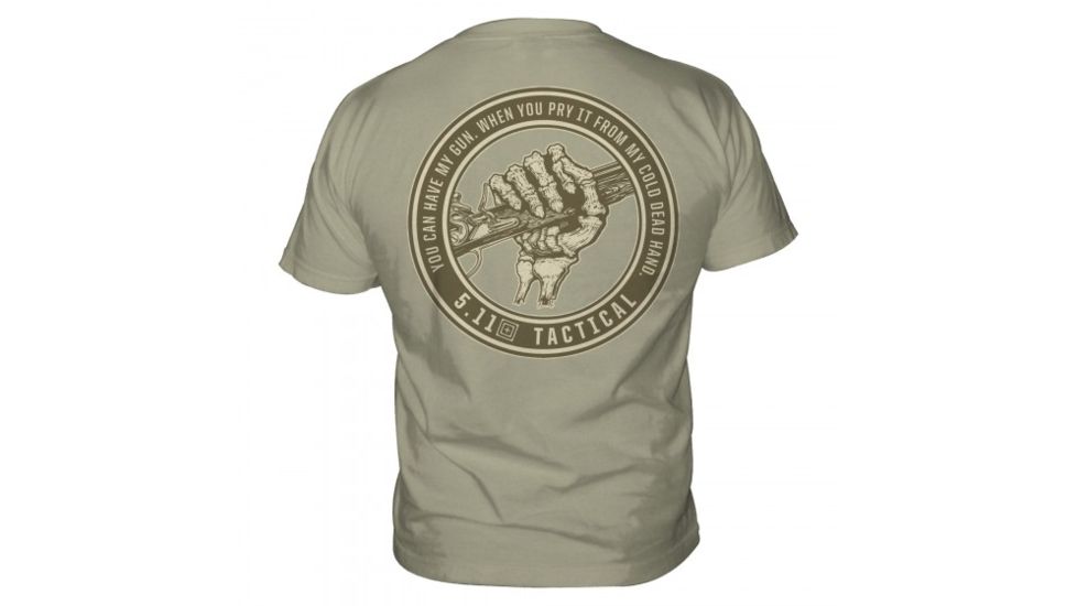 5.11 Tactical Logo T Shirt Sleeve Cold Hands, Tan, L 41006BX-170-L
