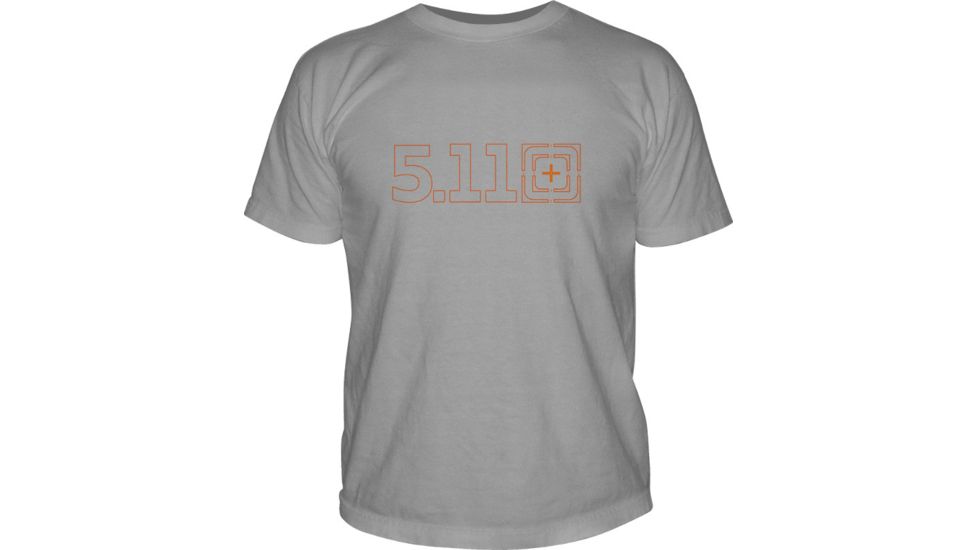 5.11 Tactical Logo TShirT Shirt Sleeve Target Zero, Cinder, M 41006BQ-089-M
