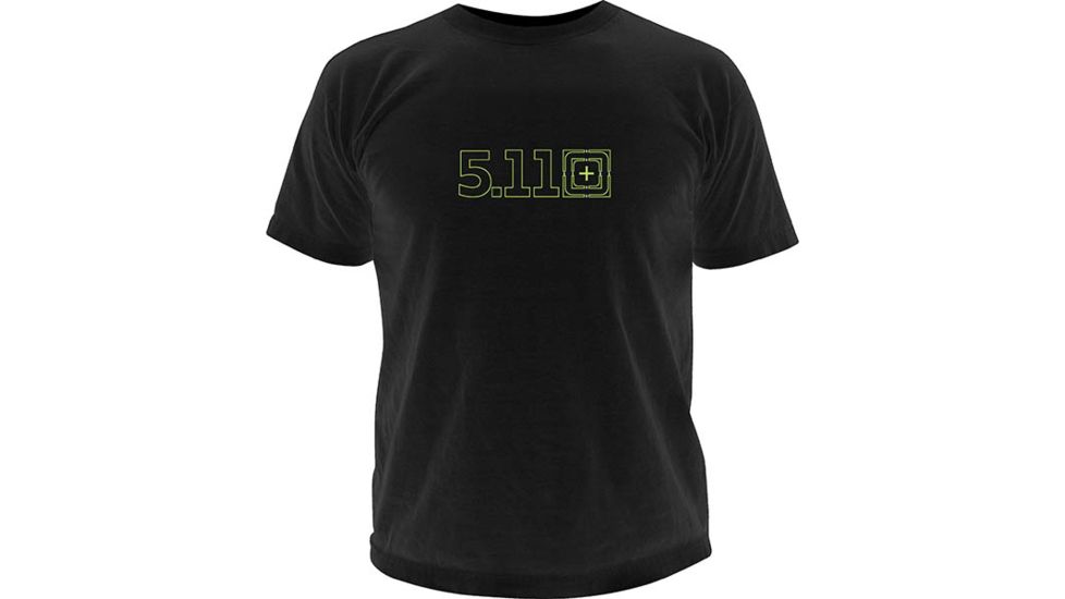 5.11 Tactical Logo TShirt Short Sleeve Target Zero, Black, 2XL 41006BQ-019-2XL