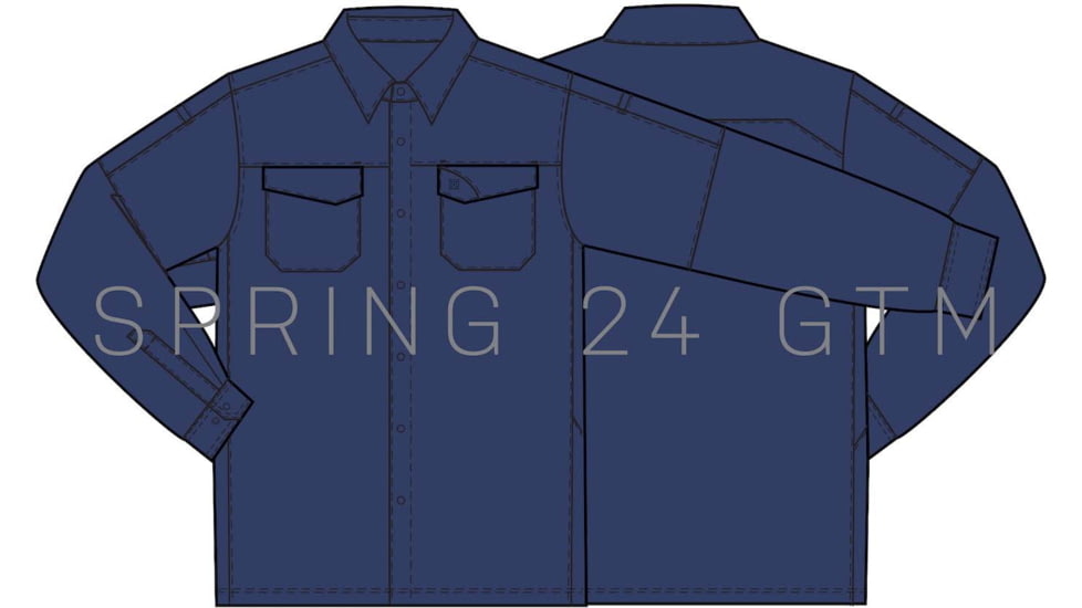 5.11 Tactical Marksman Long Sleeve Shirt - Men's, Blue Mussel, Small, 72521-1074-S