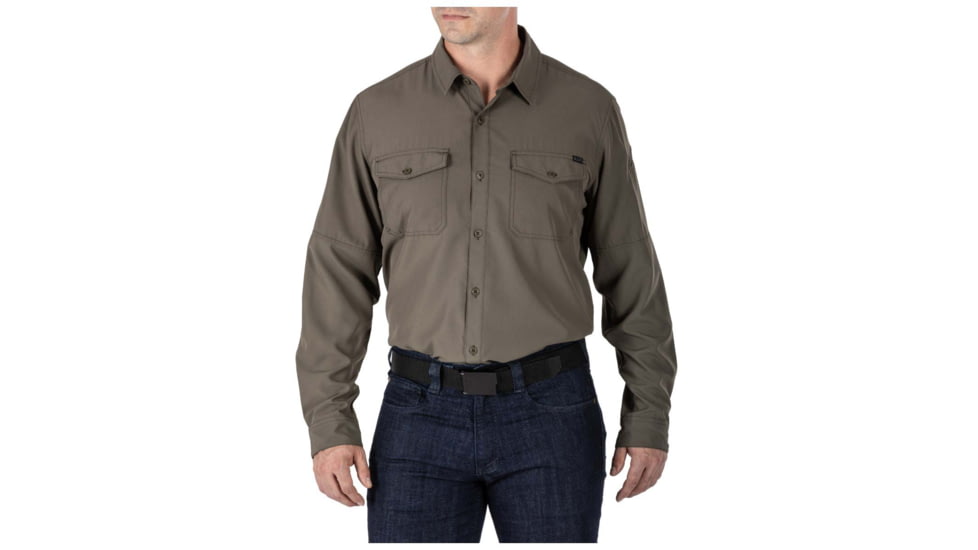 5.11 Tactical Marksman Long Sleeve Shirt - Men's, Ranger Green, Small, 72521-186-S