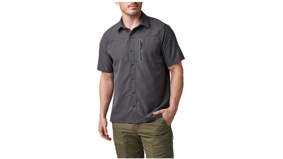 5.11 Tactical Marksman Utility Short Sleeve Shirt - Mens, Volcanic, 2XL, 71215ABR-098-2XL