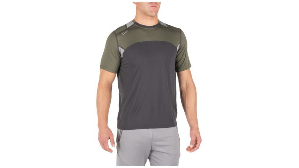 5.11 Tactical Max Effort Short Sleeve Top - Mens, Ranger Green, Medium 82113-186-M
