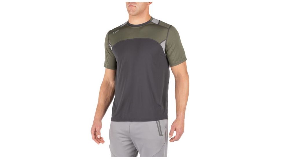5.11 Tactical Max Effort Short Sleeve Top - Mens, Ranger Green, Medium 82113-186-M