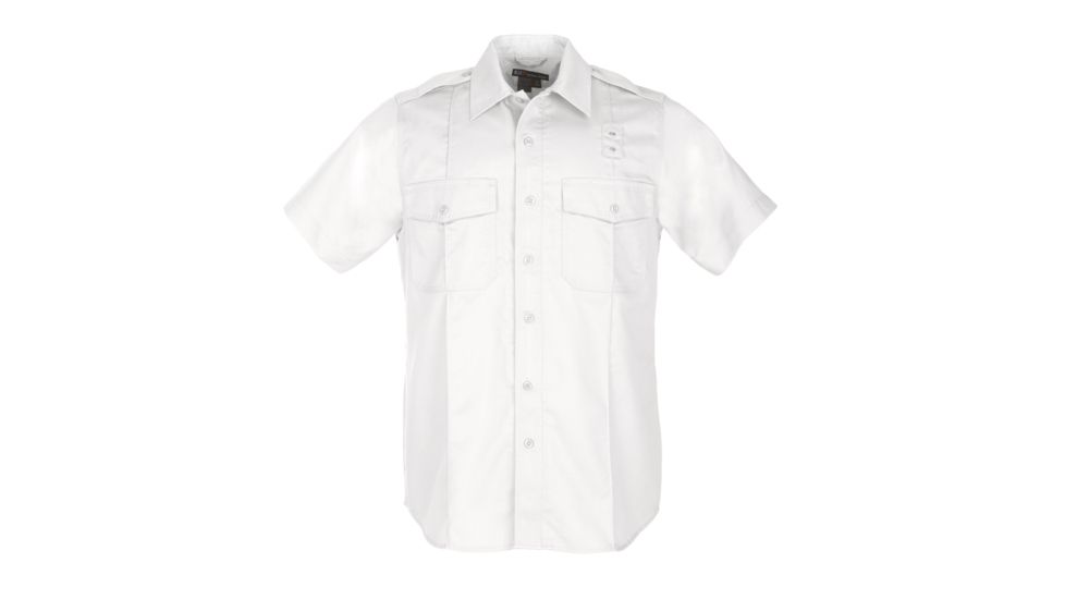 5.11 Tactical Twill PDU Class A S/S Shirt - Mens, White, SR, 71183-010-S-R