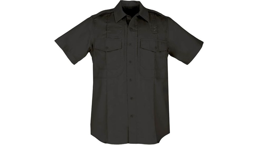 5.11 Tactical Twill PDU S/S B-Class Shirt - Mens, Black, LS, 71177-019-L-S