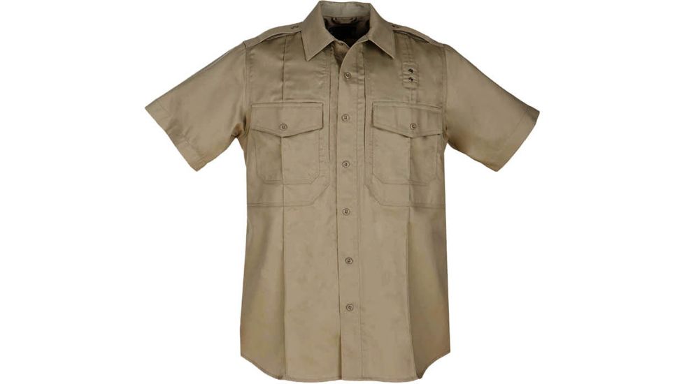 5.11 Tactical Twill PDU Class B Short Sleeve Shirt - Men's, Brown, Medium, Regular, 71177-108-M-R
