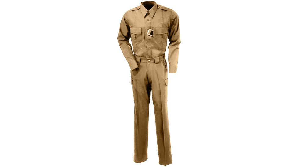 5.11 Tactical Mens A Class Shirt, Long Sleeve, Poly-Rayon - Brown - S-L 42153-108-S-L