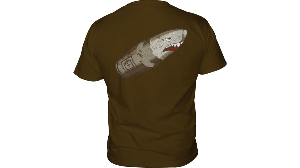 5.11 Tactical Mens Bullet Shark Logo T-Shirt,Chocolate,Small 41006BP103S