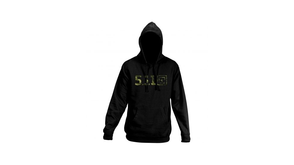 5.11 Tactical Mens Camo Hoodie, Black, L 42182AB-19-L