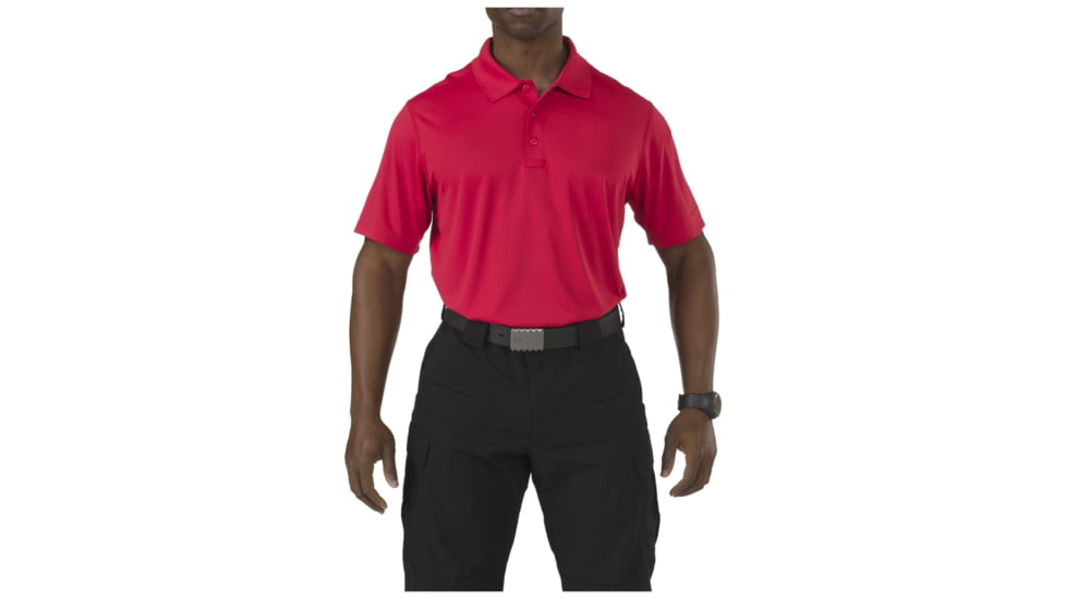 5.11 Tactical Corporate Pinnacle Polo - Men's, Range Red, S, 71057-477-S