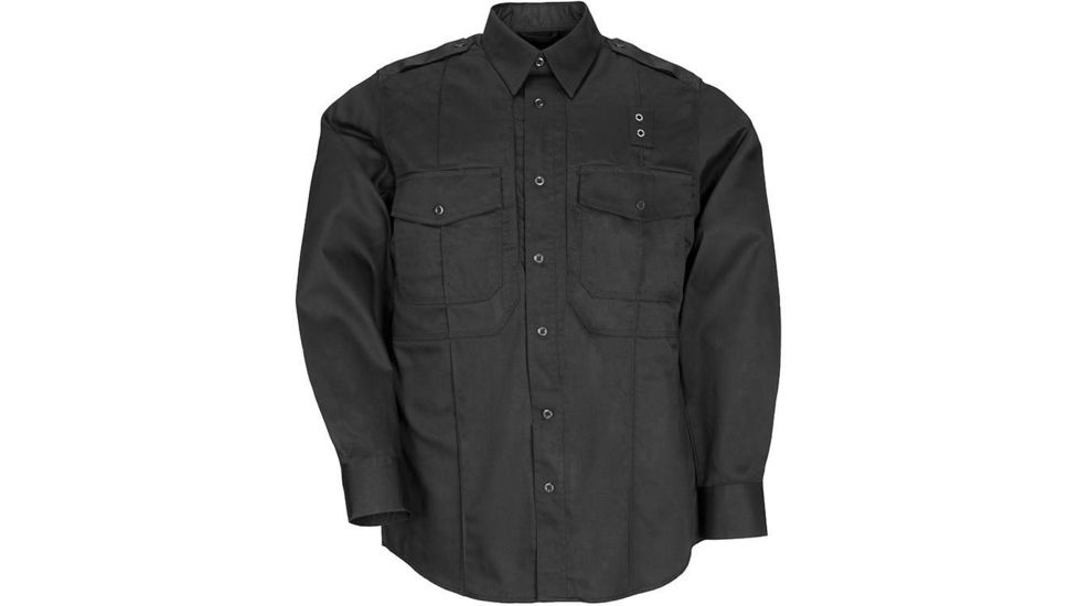 5.11 Tactical Twill PDU L/S B-Class Shirt - Mens, Black, SR, 72345-019-S-R