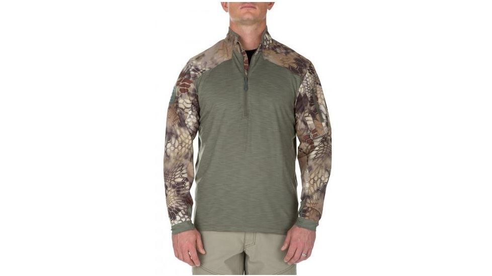 5.11 Tactical Mens Rapid Half Zip Pullover, Sage Green, XS 72444-831-XS