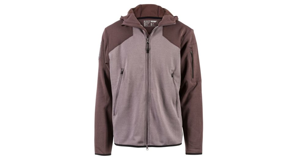 5.11 Tactical Mens Reactor Full Zip Hoodie 2.0, Shark, S, 72439-513-S