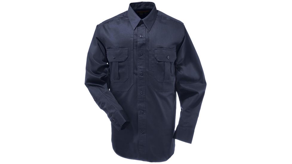 5.11 Tactical Mens Response Uniform Shirt, Long Sleeve - Fire Med Blue - M-S 46115-696-M-S