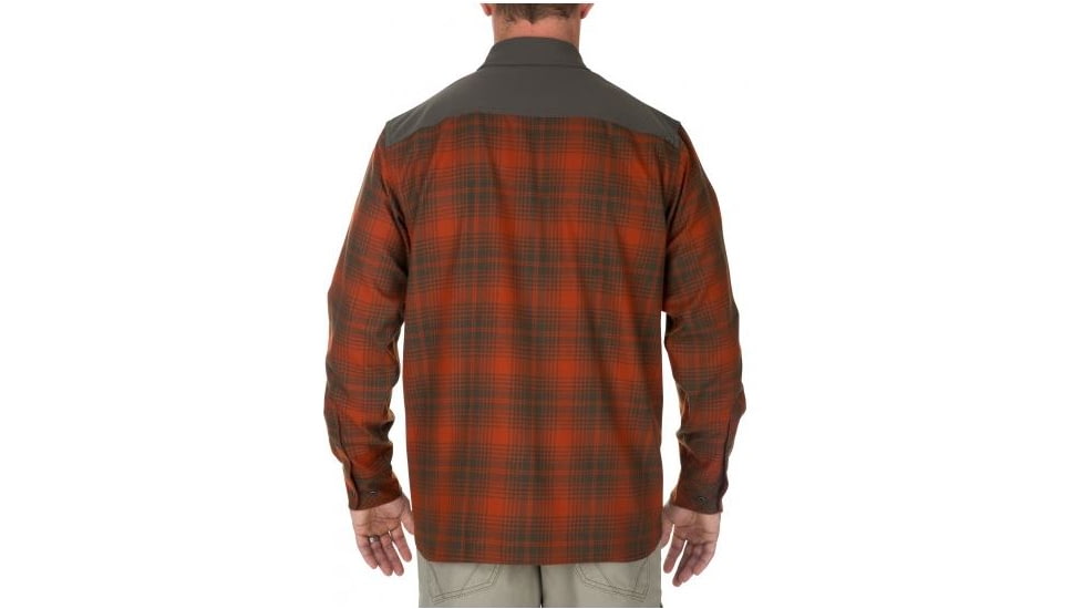 5.11 Tactical Mens Sidewinder Flannel Button Down Shirt, Fireball, L 72446-521-L