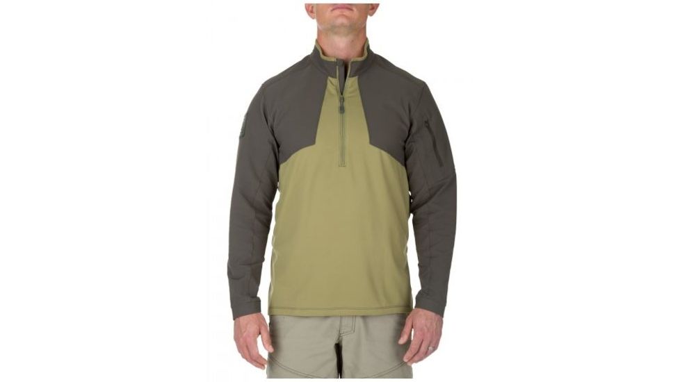 5.11 Tactical Mens Thunderbolt Half Zip Pullover, Underbrush, XL 72443-836-XL