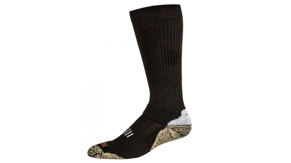 5.11 Tactical Merino Crew Sock - Mens, Black, L, 10023-019-L