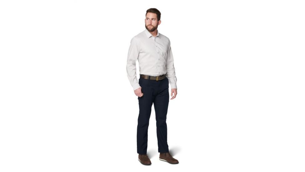 5.11 Tactical Mission Ready Regular Fit Long Sleeve Shirt - Tall - Mens, White, 16.5-37S 72490T-010-16.5-37S