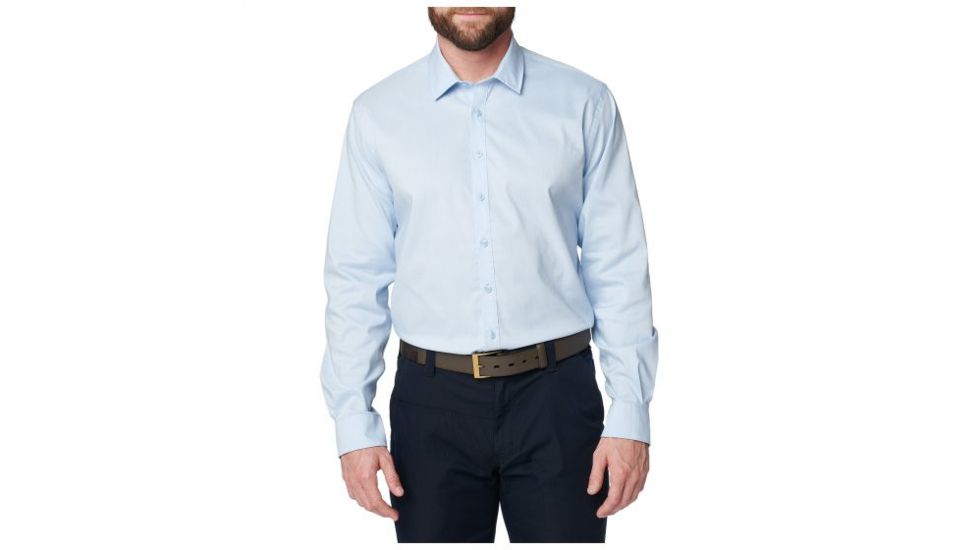 5.11 Tactical Mission Ready Regular Fit Long Sleeve Shirt - Tall - Mens, Blue Water, 16.5-37S 72490T-742-16.5-37S