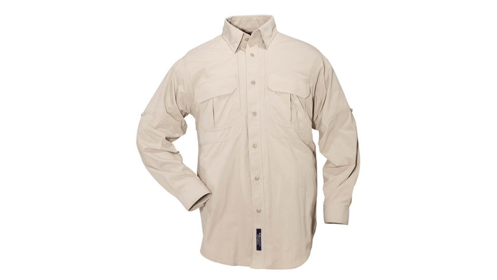 5.11 Tactical Nylon Tactical Long Sleeve Shirt - Khaki - XS 72158-055-XS