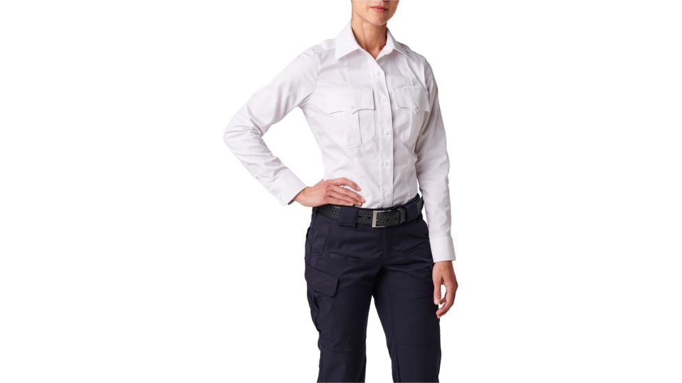 5.11 Tactical NYPD Stryke Twill L/S Shirt - Womens, Uniform White, 18, 62418-992-18