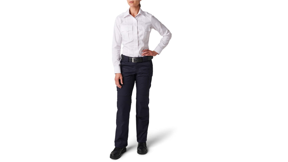 5.11 Tactical NYPD Stryke Twill L/S Shirt - Womens, Uniform White, 18, 62418-992-18