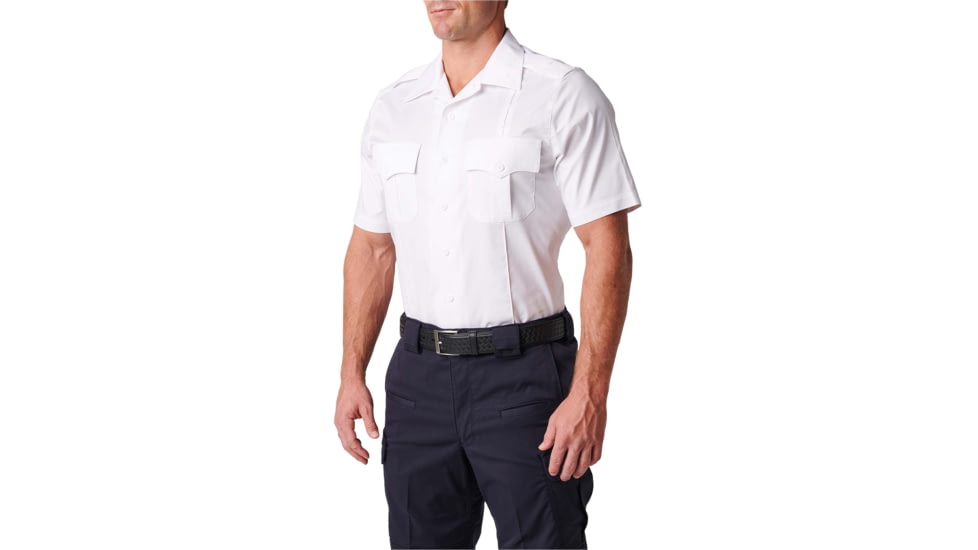 5.11 Tactical NYPD Stryke Twill S/S Shirt - Mens, Uniform White, LR, 71401-992-L-R