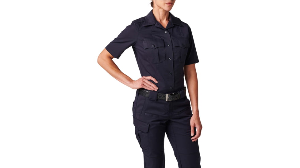 5.11 Tactical NYPD Stryke Twill S/S Shirt - Womens, NYPD Navy, 6, 61334-762-6