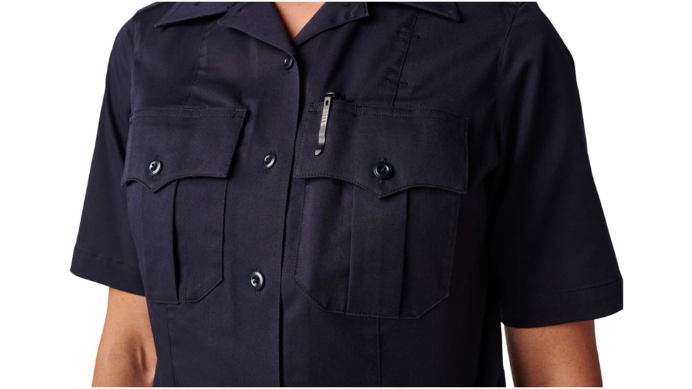 5.11 Tactical NYPD Stryke Twill S/S Shirt - Womens, NYPD Navy, 6, 61334-762-6