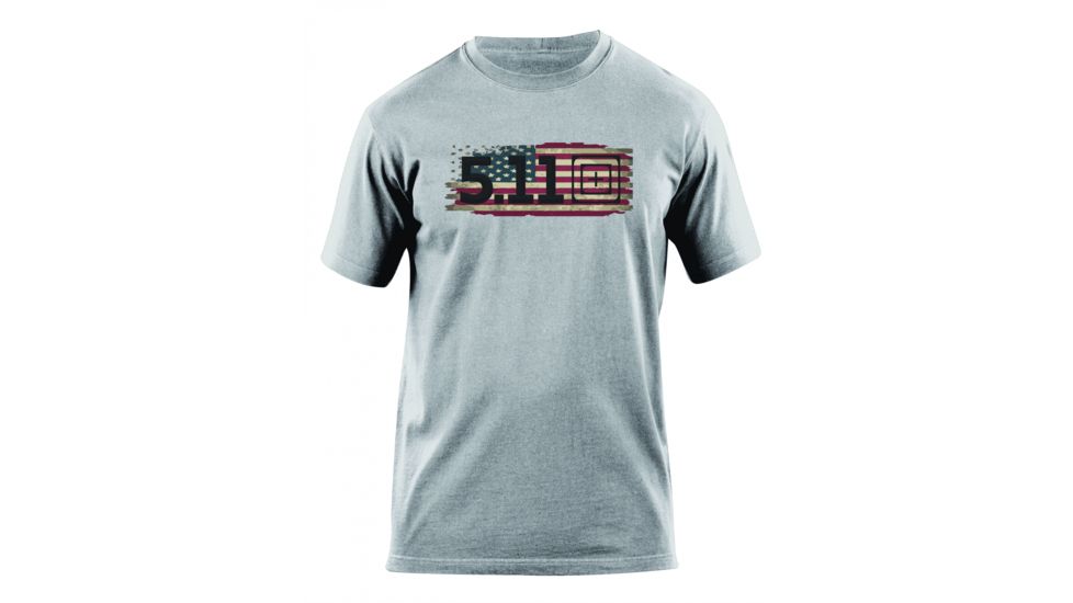 5.11 Tactical Old Glory Logo T Shirt - Heather Grey - S 41006BD-016-S