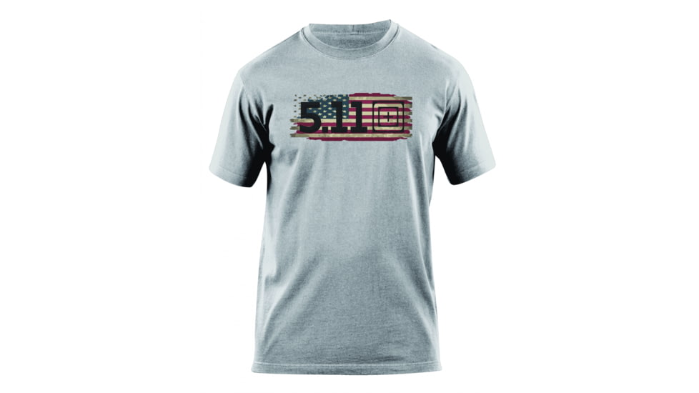 5.11 Tactical Old Glory Logo T Shirt - Heather Grey - XXL 41006BD-016-XXL