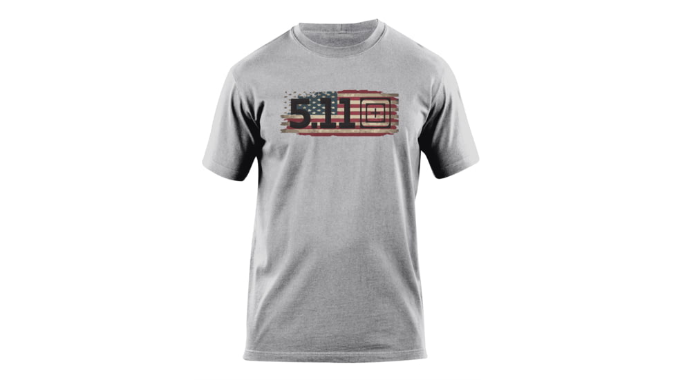 5.11 Tactical Old Glory Logo T Shirt - Heather Grey - XXL 41006BD-016-XXL