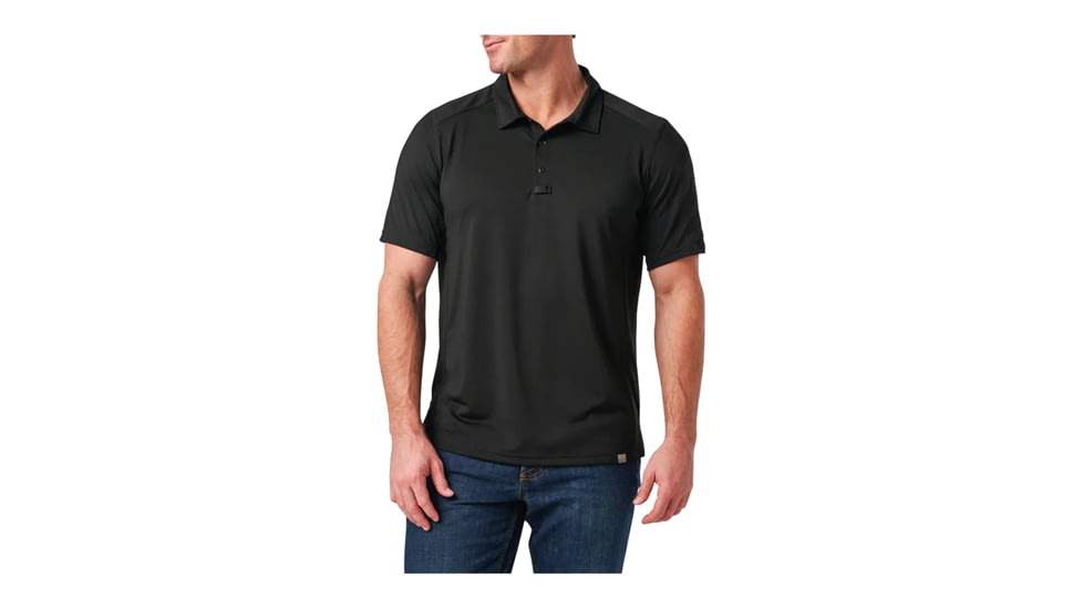 5.11 Tactical Paramount Crest Polo - Men's, Black, Extra Large, 41298-019-XL
