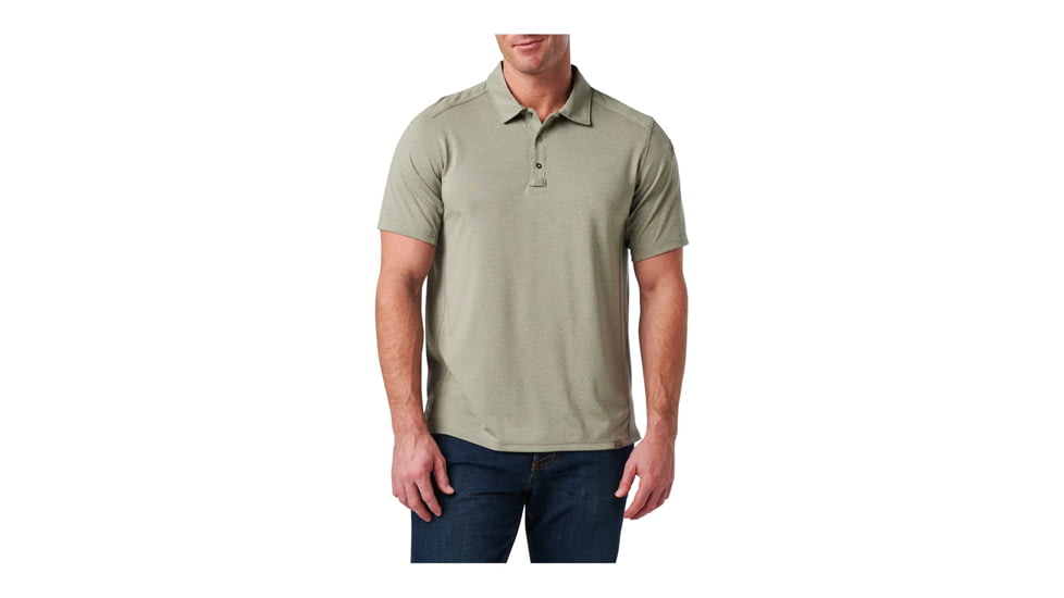 5.11 Tactical Paramount Crest Polo - Men's, Mortar Heather, Large, 41298-1088-L
