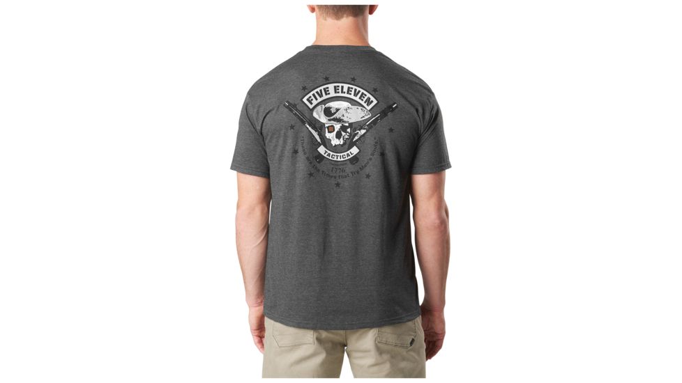 5.11 Tactical Patriot Tee, Charcoal Heather, XL 41191DX-035-XL