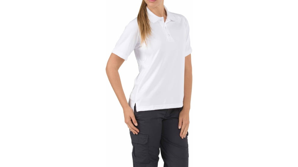 5.11 Tactical Performance Short Sleeve Polo - Womens, White, XS, 61165-010-XS