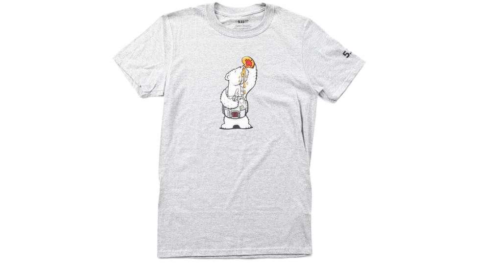 5.11 Tactical Polar Bear S/S Tee - Mens, Heather Grey, 2XL, 41280ACT-016-2XL