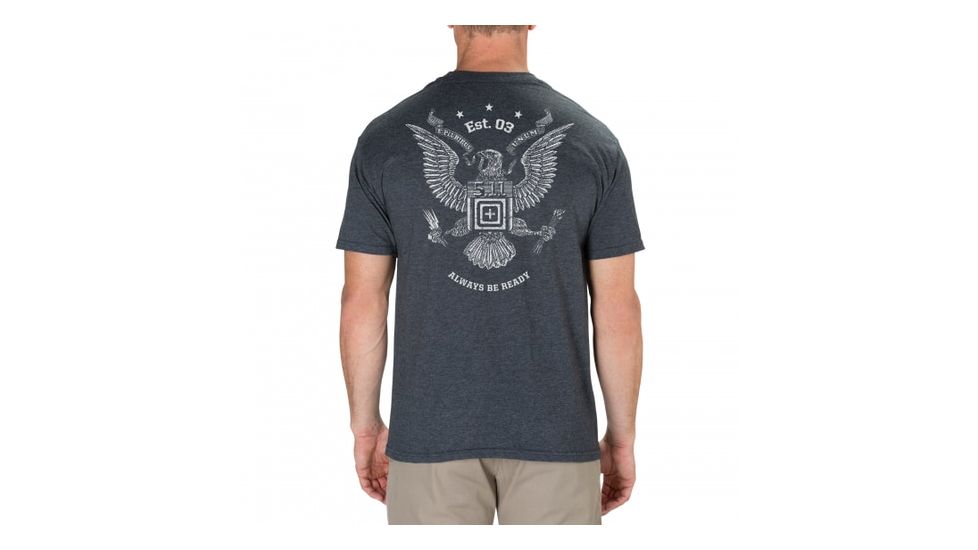 5.11 Tactical Presidential Eagle Short Sleeve Tee - Mens, Ash Heather, 2XL, 41191LLW-081-2XL