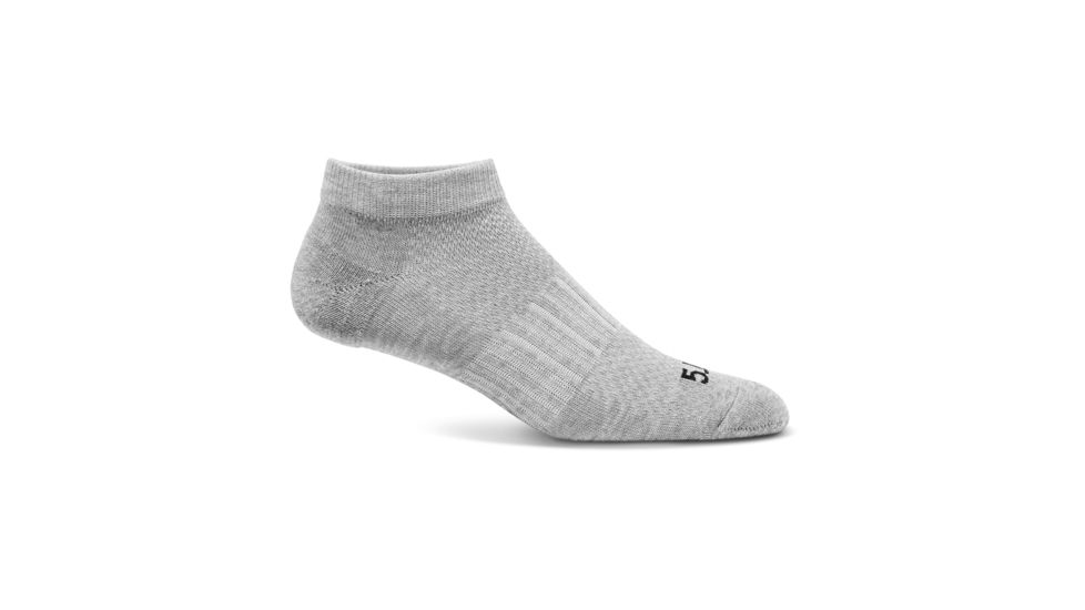5.11 Tactical PT Ankle Sock - Mens, 3 Pack, Heather Grey, S, 10035-016-S