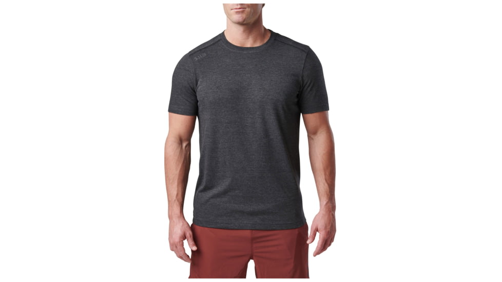 5.11 Tactical PT-R Charge Short Sleeve Top 2.0 - Men's, Black Heather, Extra Large, 82128-135-XL