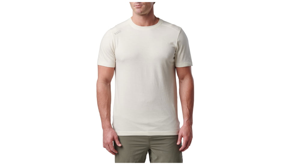 5.11 Tactical PT-R Charge Short Sleeve Top 2.0 - Men's, Sand Dune Heather, Small, 82128-654-S