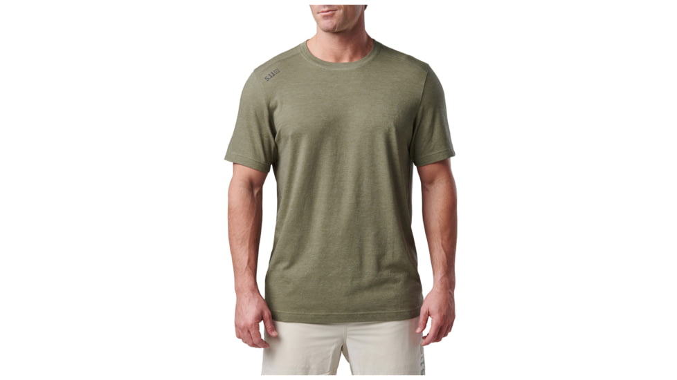 5.11 Tactical PT-R Charge Short Sleeve Top 2.0 - Men's, Sage Green Heather, Small, 82128-824-S